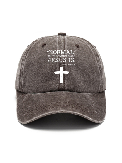 Normal Isn't Coming Back But Jesus Is Revelation 14 Washed Cotton Hat