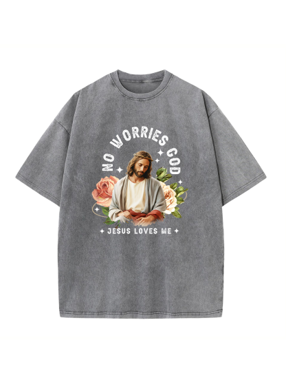 Jesus Loves Me Washed T-shirt