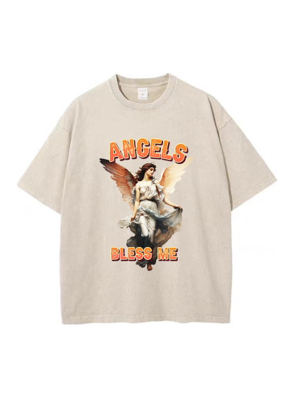 Angels Bless Me Washed T-shirt