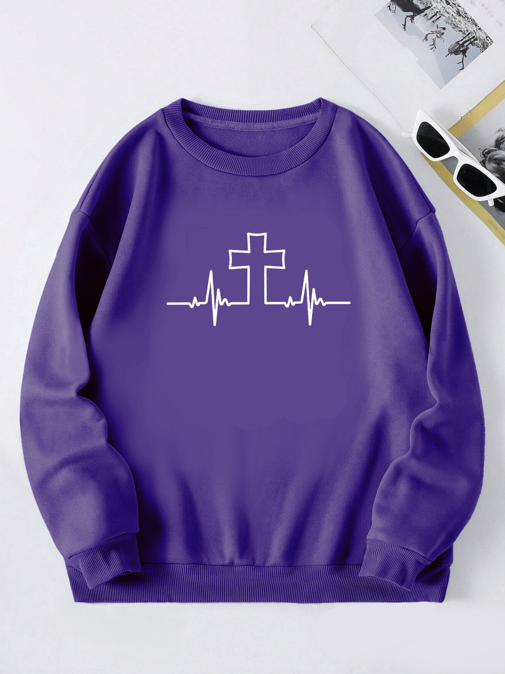 Heartbeat Cross Sweatshirt