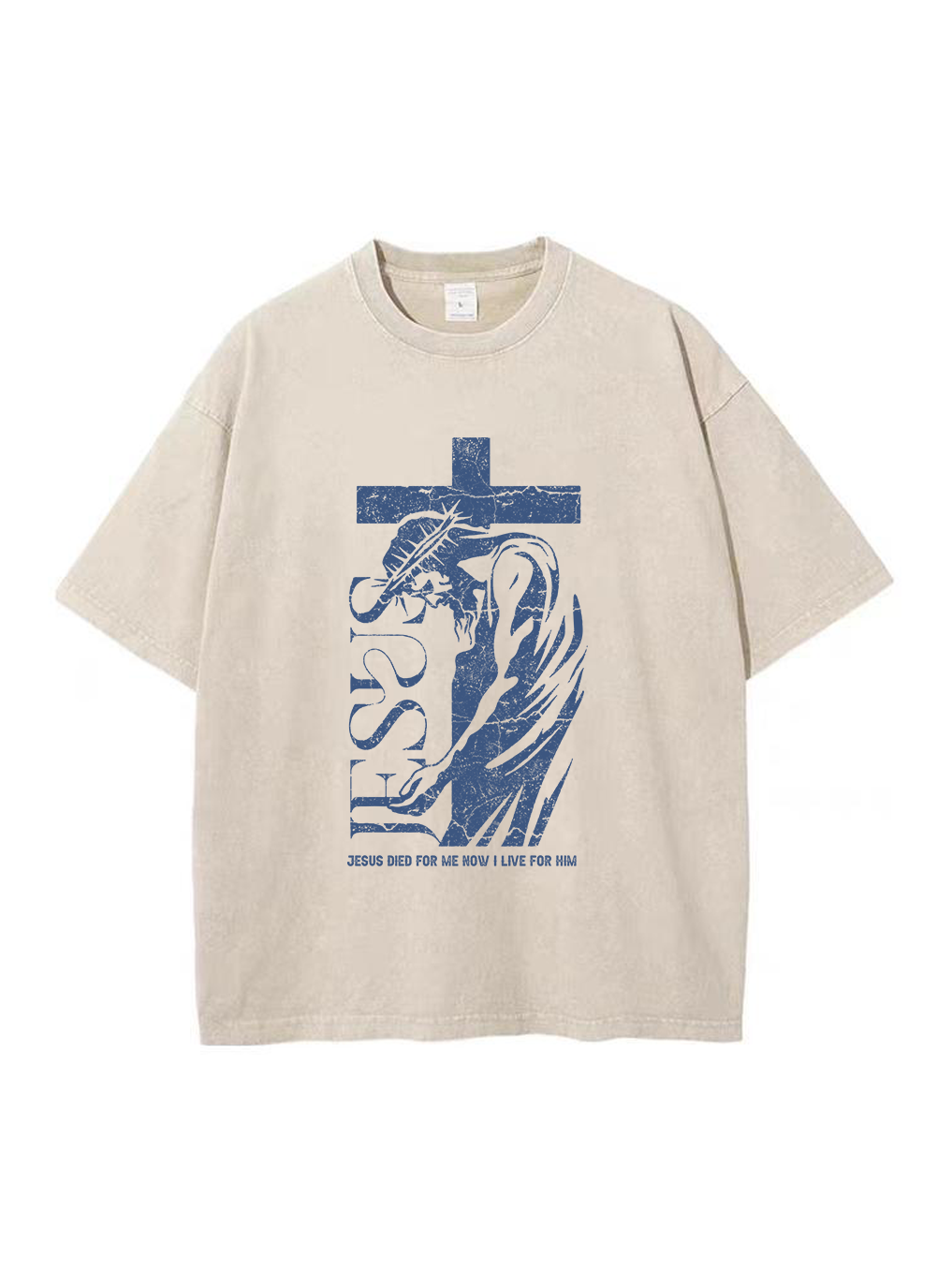 Jesus Died For Me Now I Live For Him Washed T-shirt