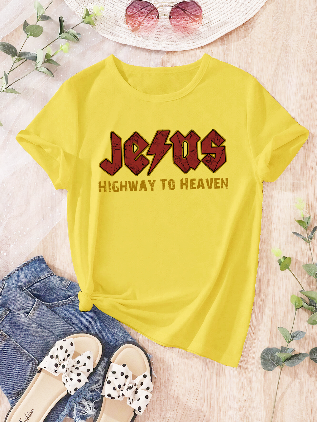 Jesus Highway To Heaven Women Tee