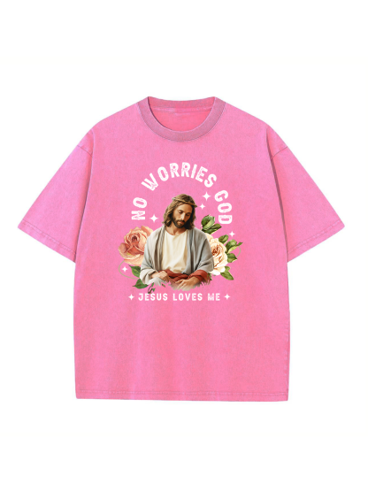 Jesus Loves Me Washed T-shirt