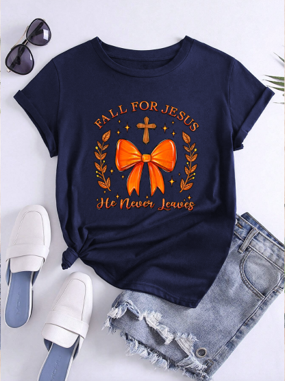 Jesus Never Leaves Women T-shirt