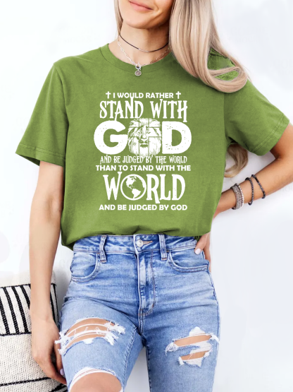 I Would Rather Stand With God Women Tee