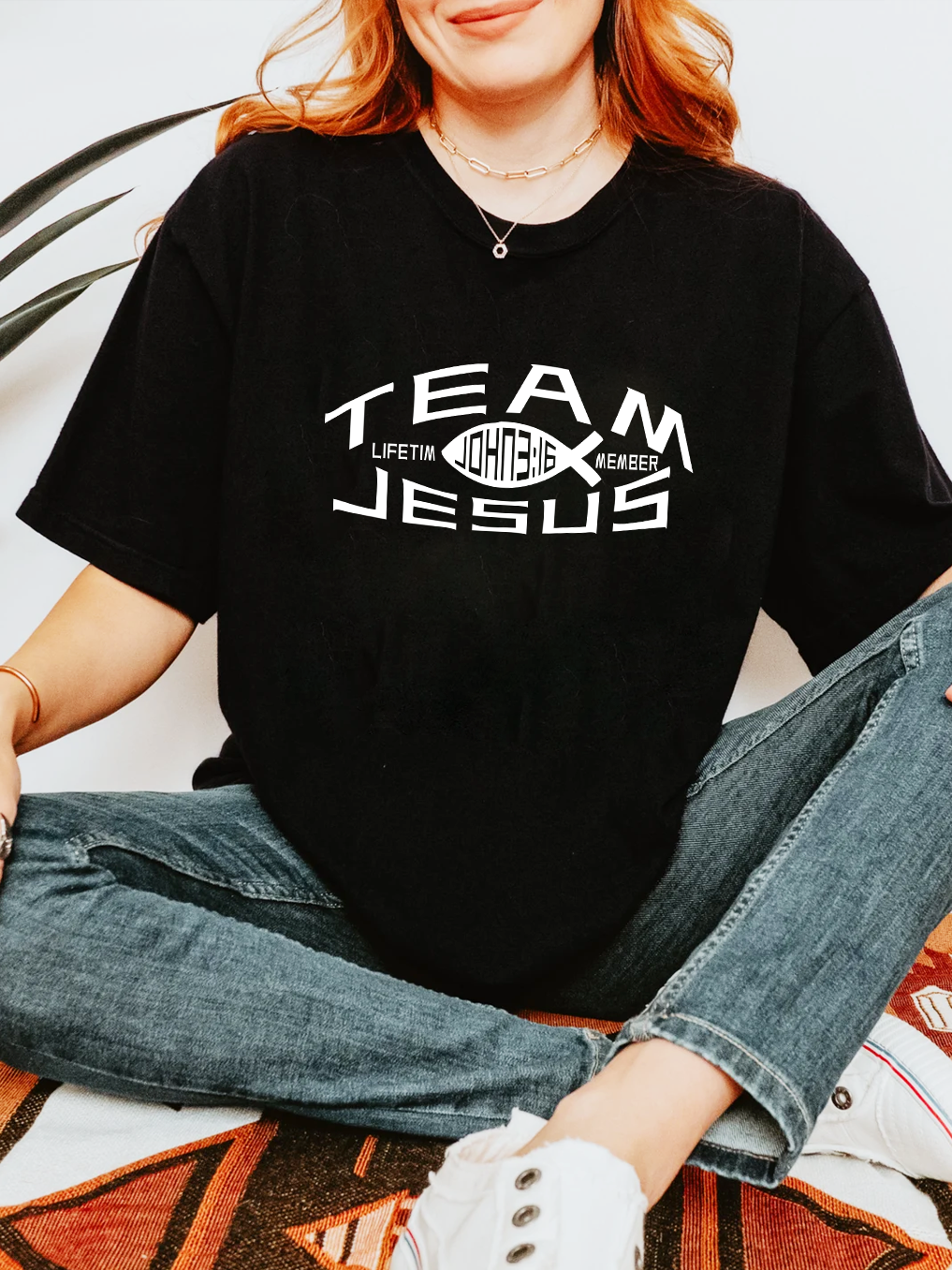 Team Jesus Lifetime Member JOHN 3:16 Women Tee-Faith Design