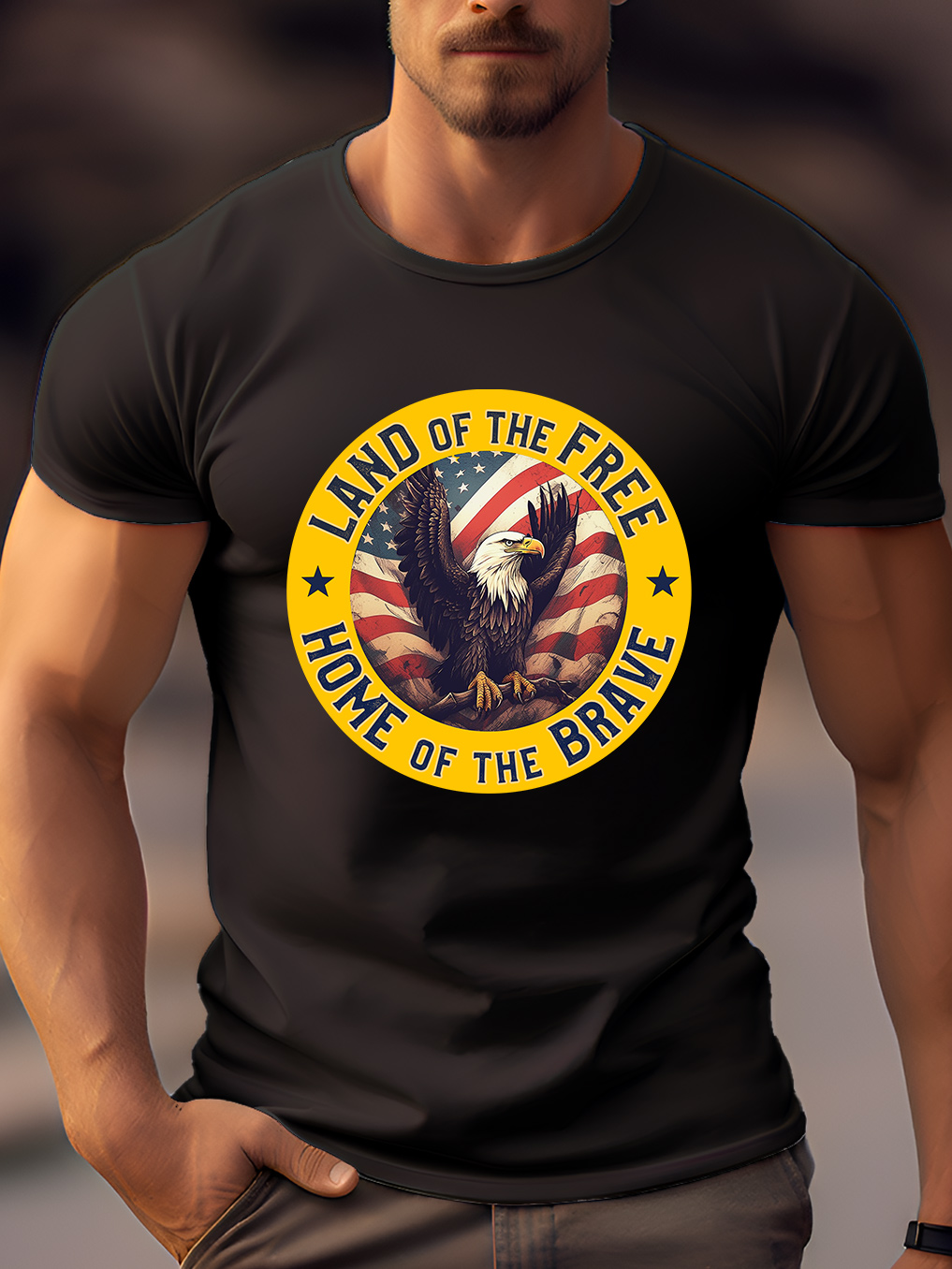 Land of The Free Home of The Brave Tee