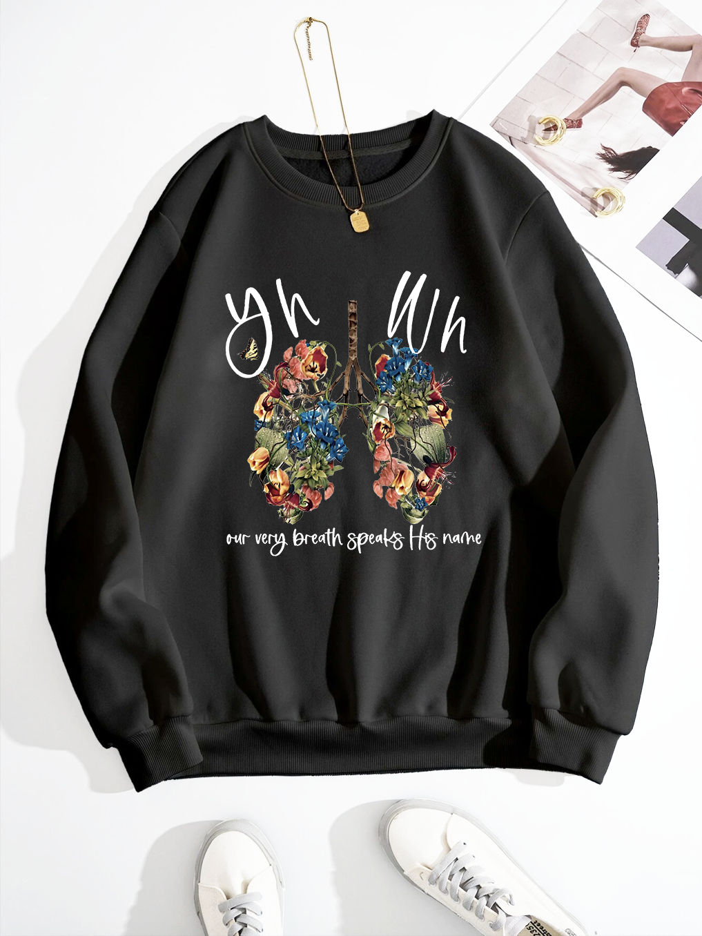 YHWH Our  Very Breath Speaks His Name Sweatshirt