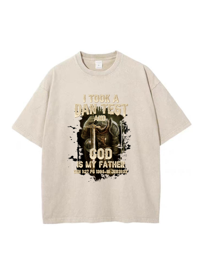 God Is My Father Washed T-shirt
