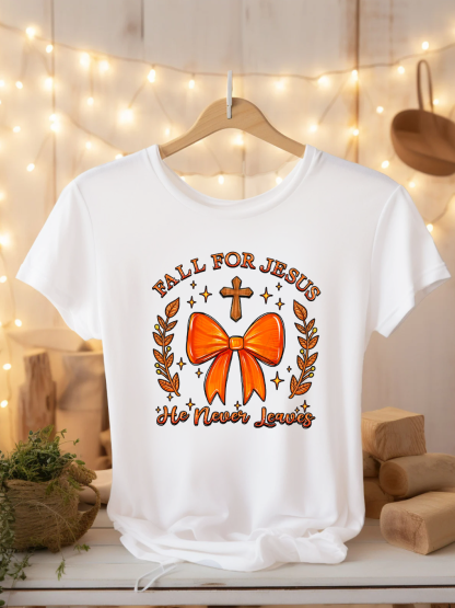 Jesus Never Leaves Women T-shirt