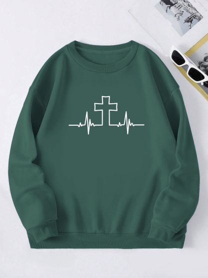 Heartbeat Cross Sweatshirt