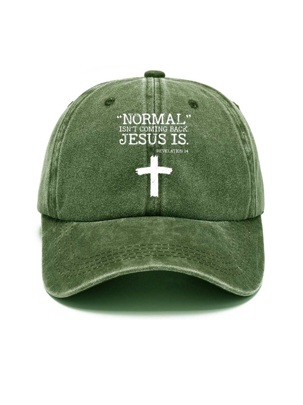 Normal Isn't Coming Back But Jesus Is Revelation 14 Washed Cotton Hat