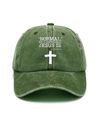 Normal Isn't Coming Back But Jesus Is Revelation 14 Washed Cotton Hat