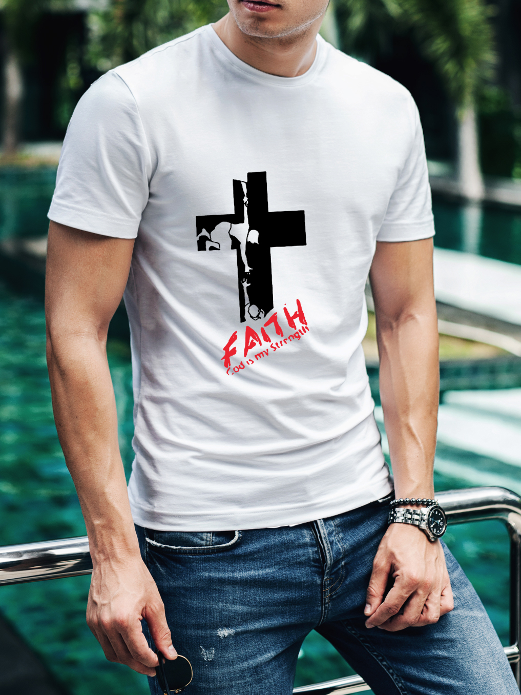 Faith God Is My Strength Tee