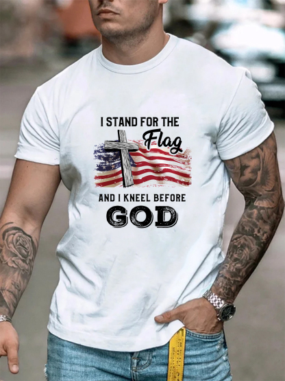 I Stand For The Flag And I Kneel Before God Tee
