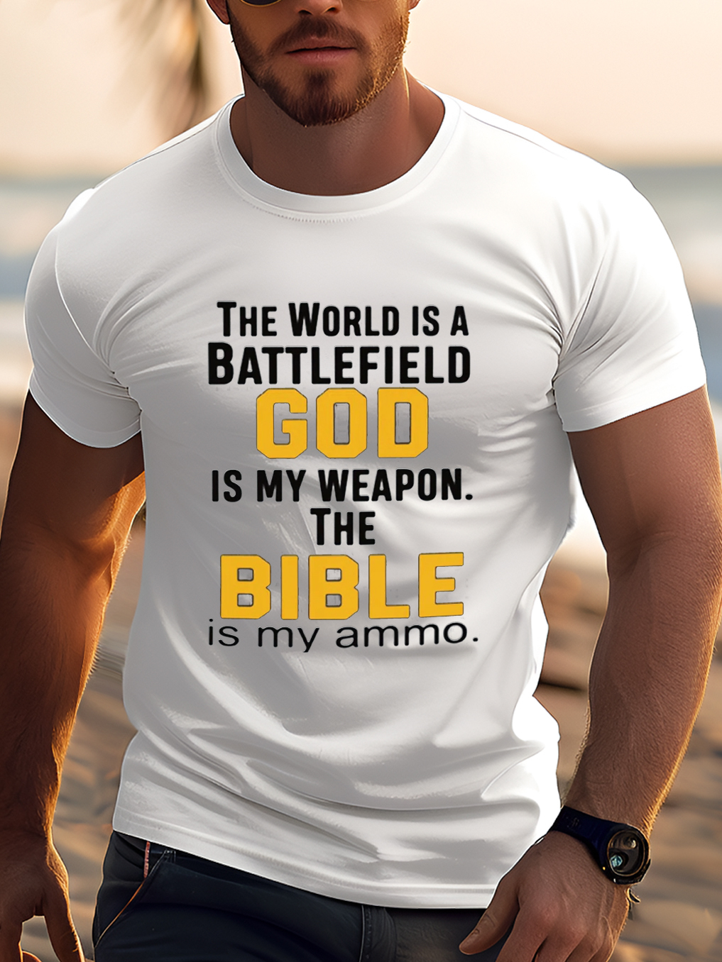 The World Is a Battlefield God Is My Weapon Tee