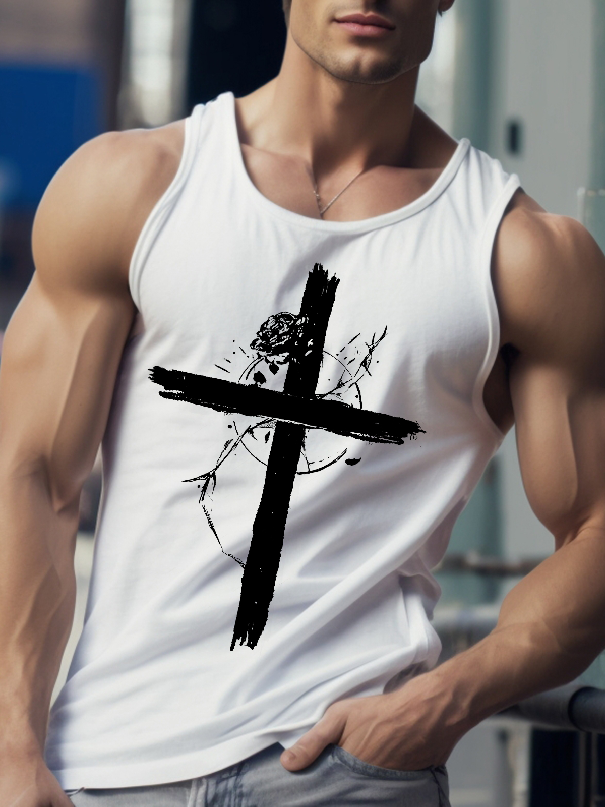 Cross Flower Vest