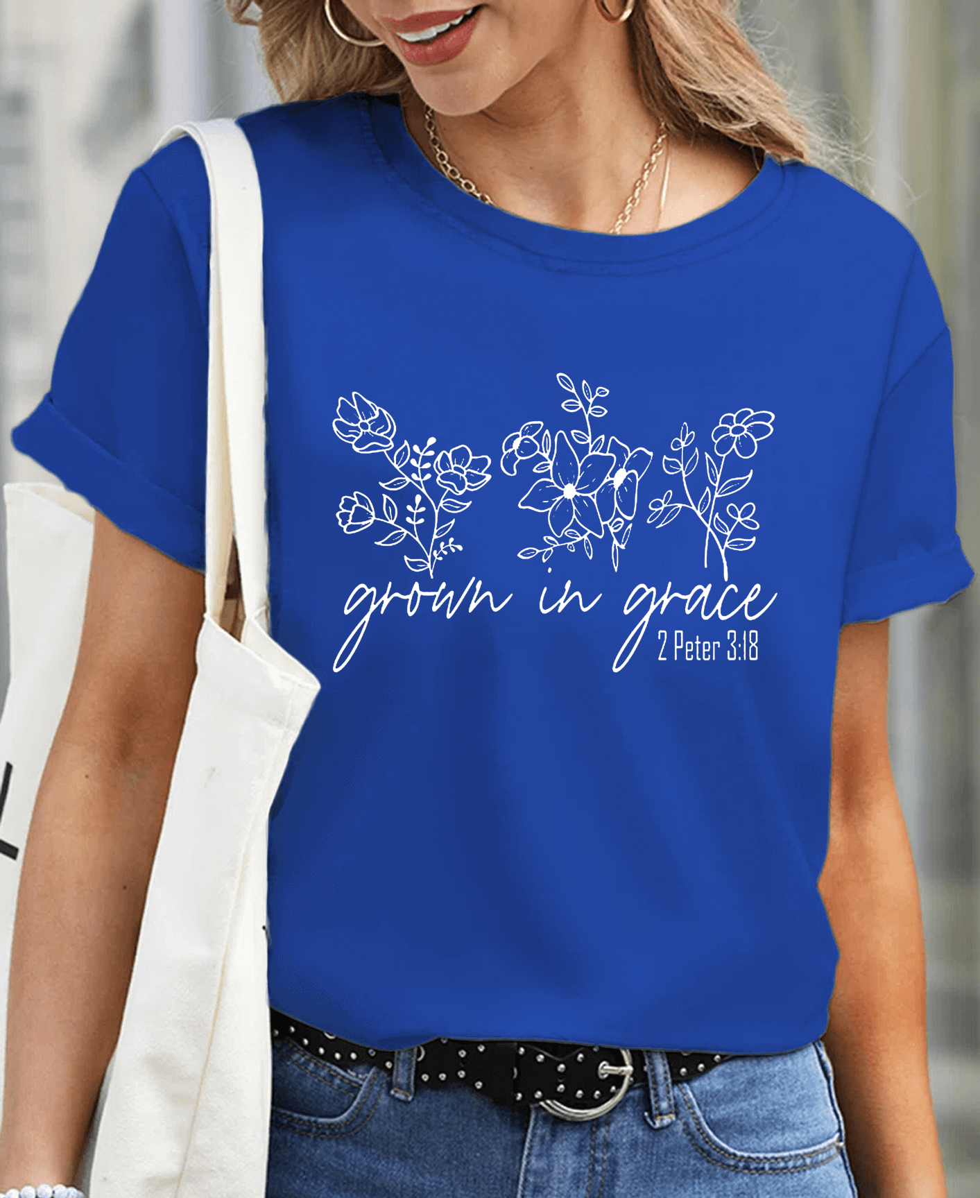 Grown In Grace 2 Peter 3:18 Women Tee