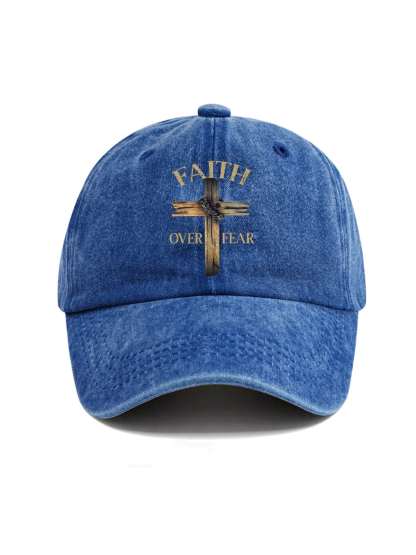 Faith Over Fear Washed Hat