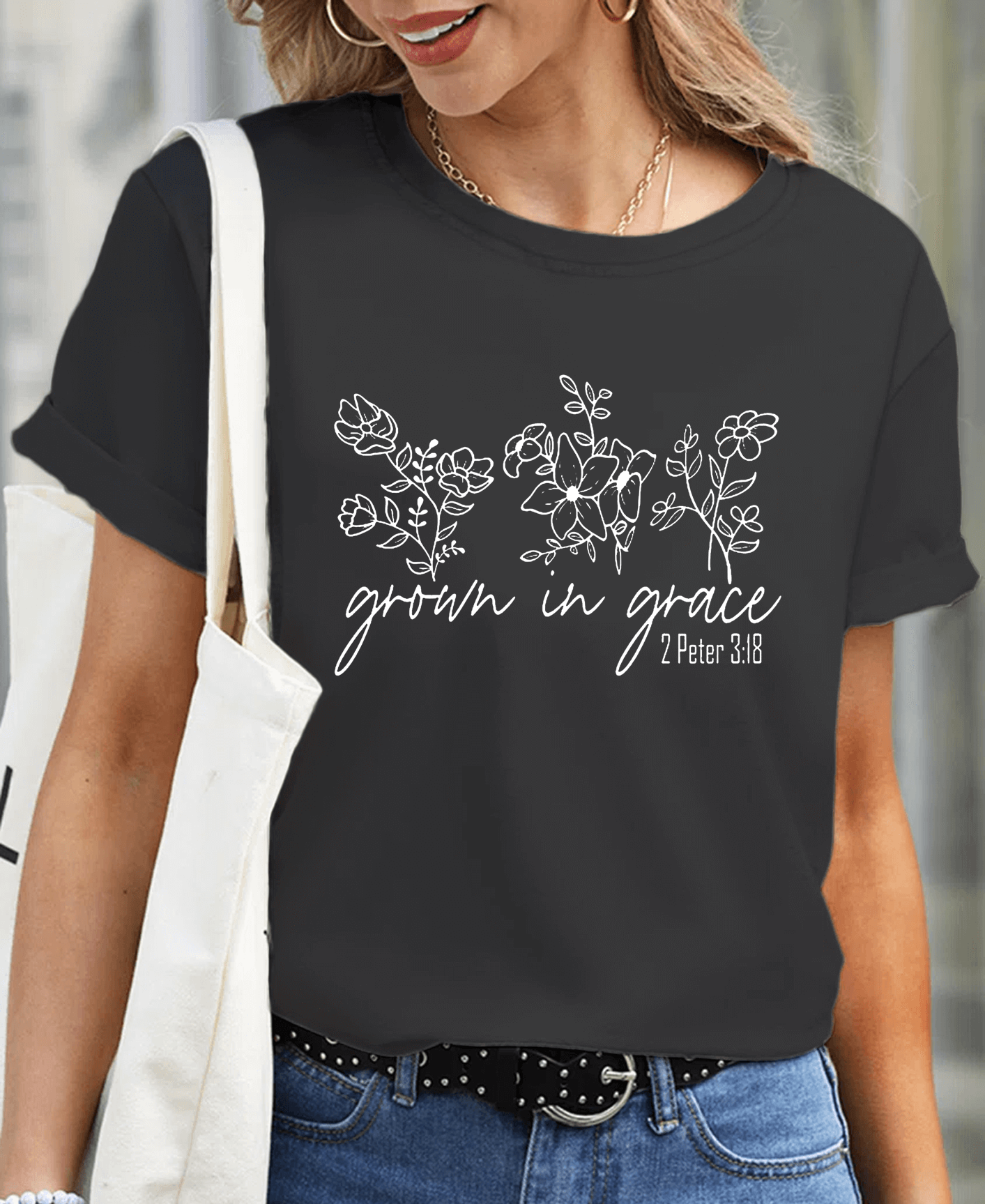 Grown In Grace 2 Peter 3:18 Women Tee