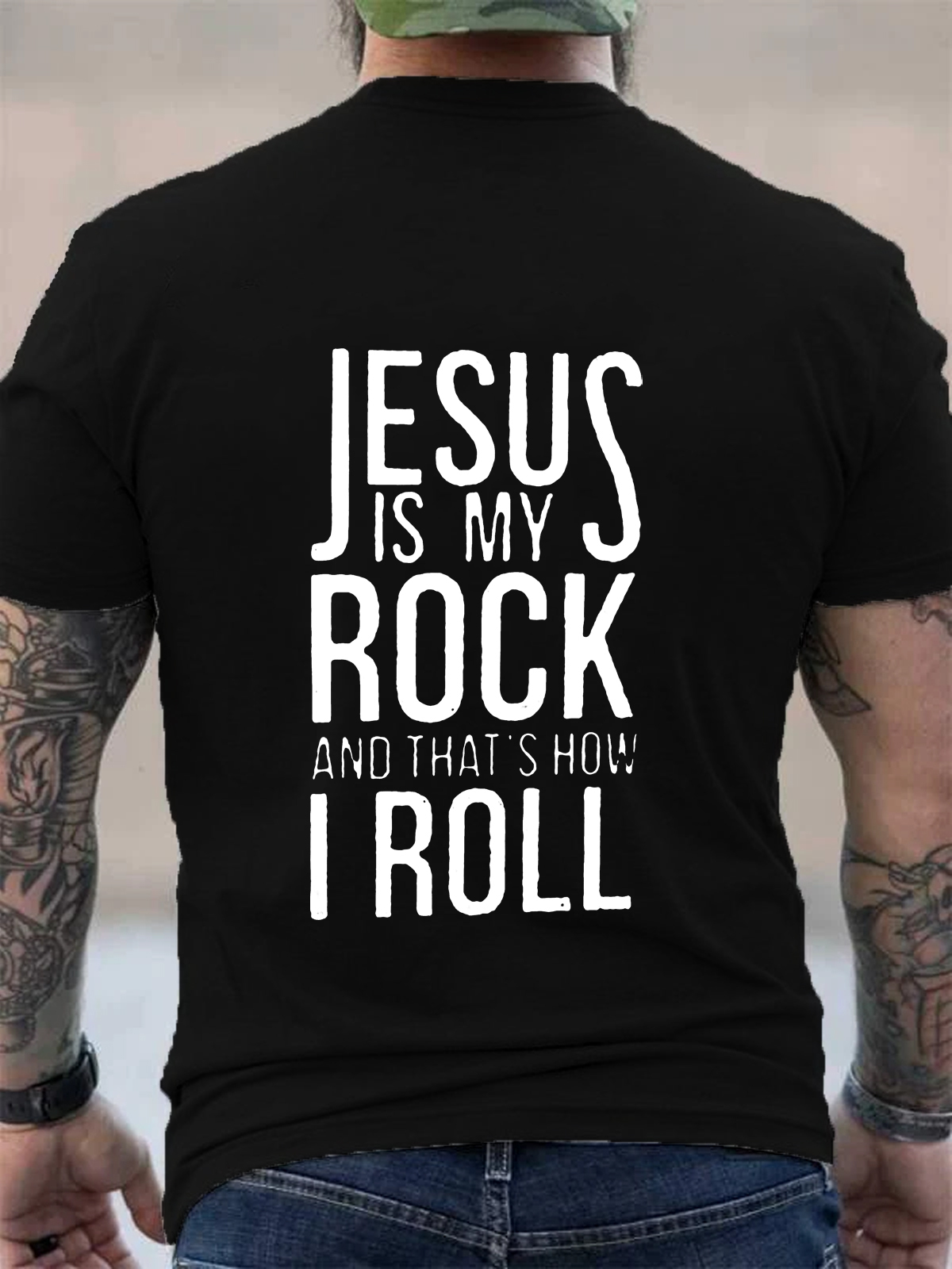 Jesus Is My Rock Tee-Faith Design