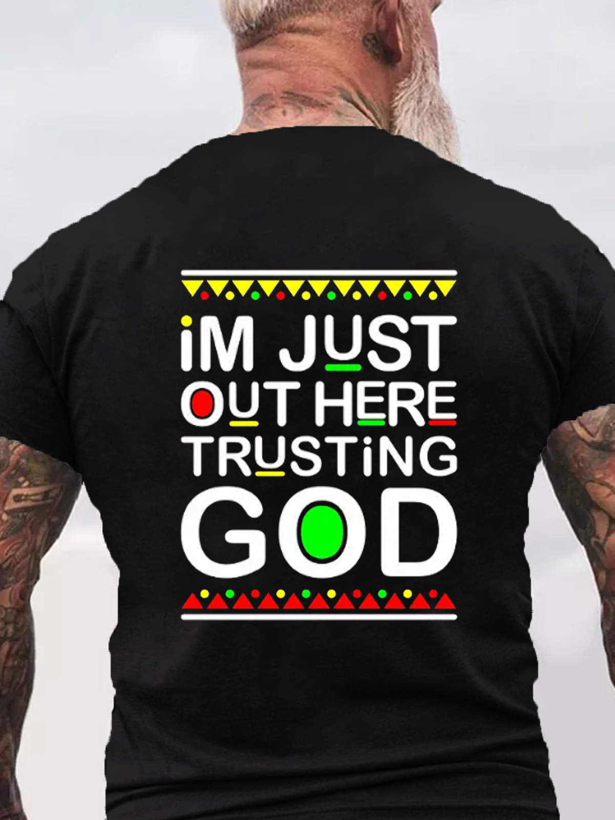 Im Just Out Here Trusting God Tee-Faith Design