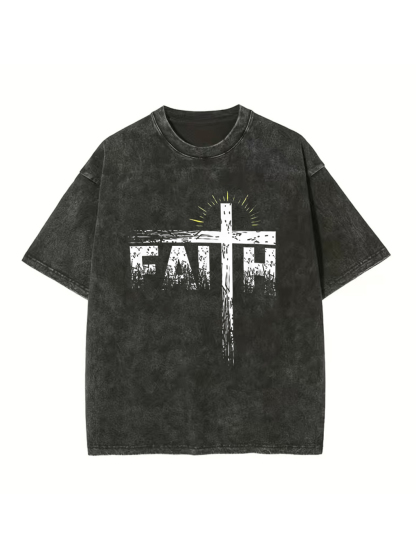 Faith Trendy Christian Washed T-shirt
