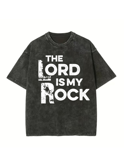 The Lord Is My Rock Washed Tee