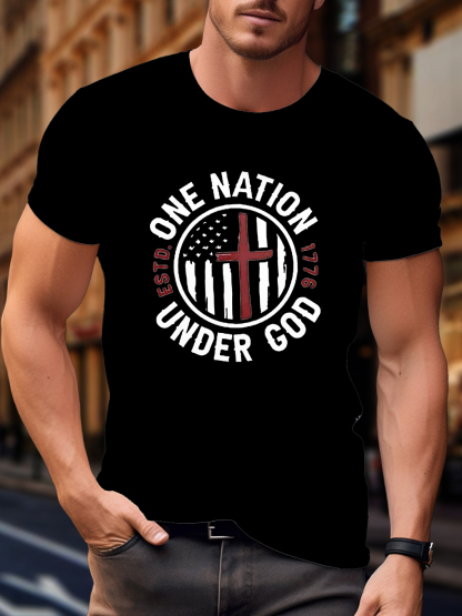 One Nation Under God ESTD 1776 Tee