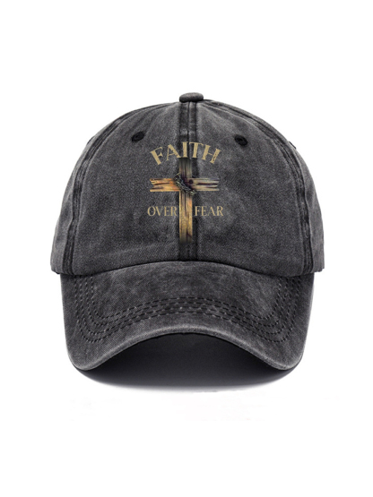 Faith Over Fear Washed Hat