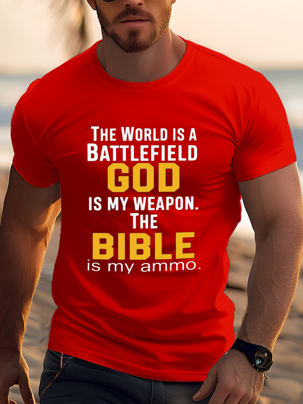 The World Is a Battlefield God Is My Weapon Tee
