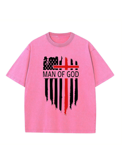 Man Of God Washed Tee