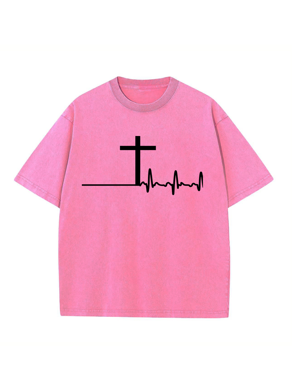 Heartbeat Polka Dot Cross Washed Tee