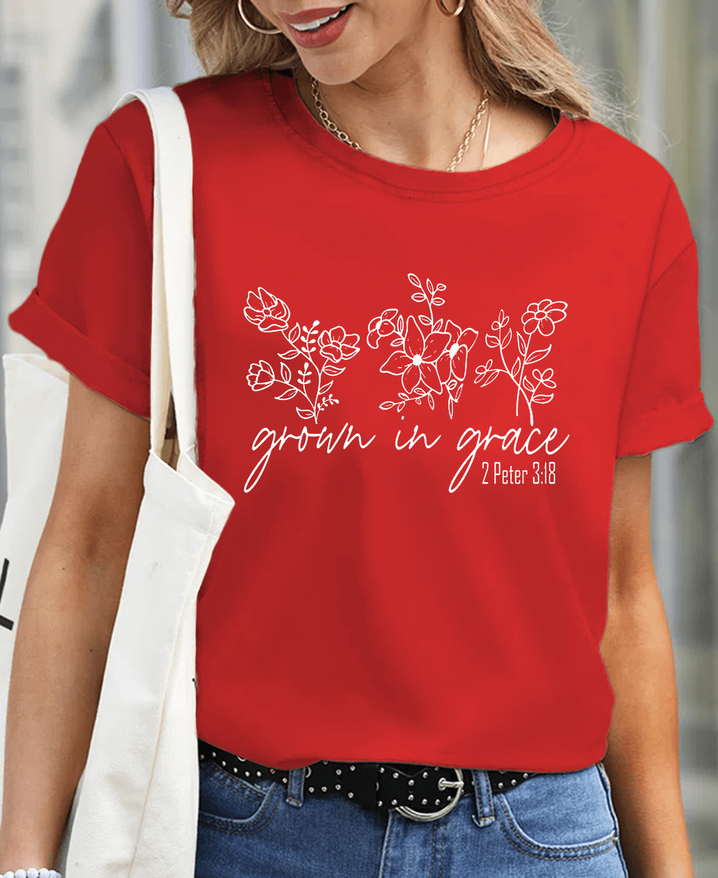 Grown In Grace 2 Peter 3:18 Women Tee