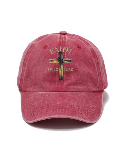 Faith Over Fear Washed Hat
