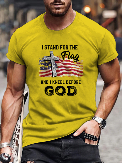 I Stand For The Flag And I Kneel Before God Tee