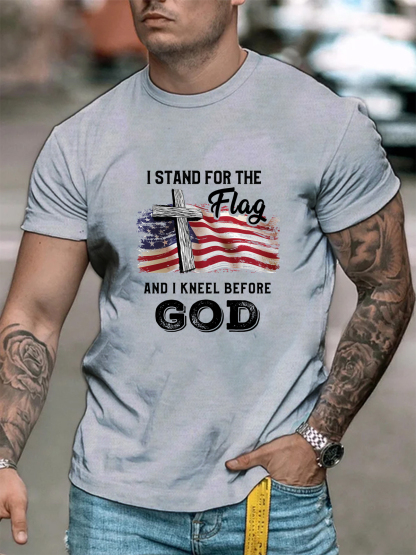 I Stand For The Flag And I Kneel Before God Tee