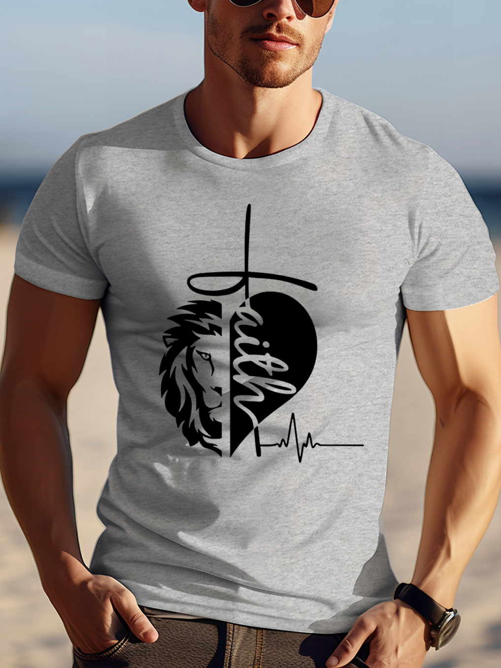 Faith Lion Design Tee