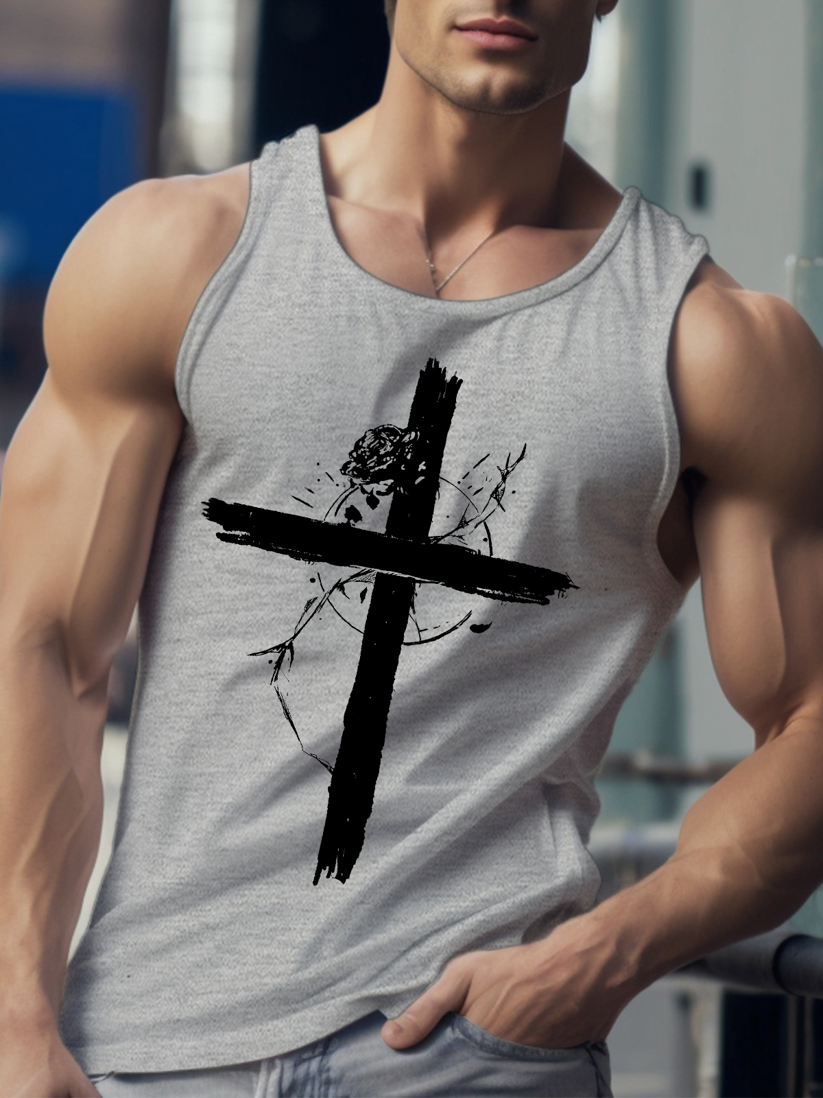 Cross Flower Vest