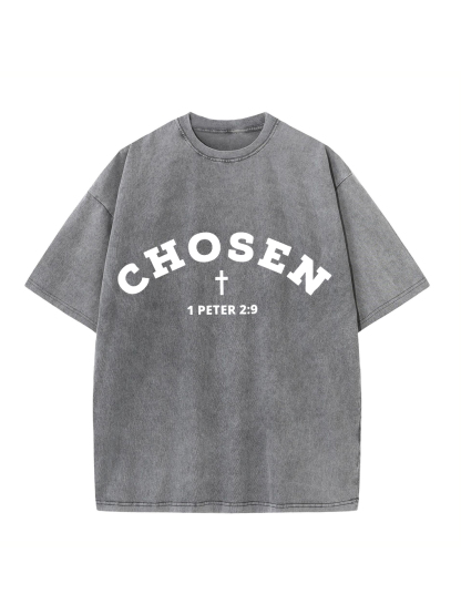 Chosen 1 PETER 2:9 Washed T-shirt