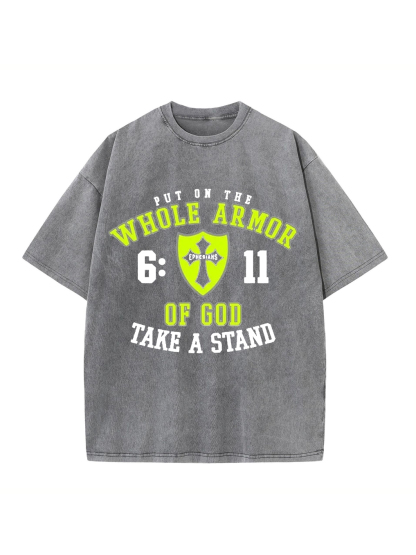 Put On The Whole Armor Of God Washed Tee