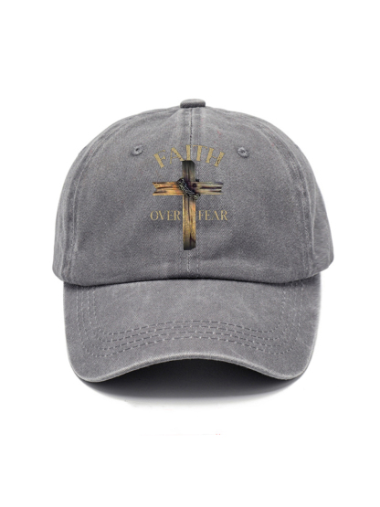 Faith Over Fear Washed Hat