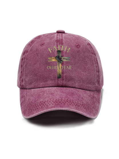 Faith Over Fear Washed Hat
