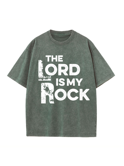 The Lord Is My Rock Washed Tee