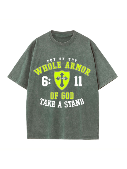 Put On The Whole Armor Of God Washed Tee