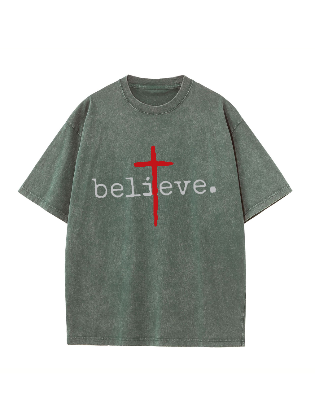 Believe God Washed T-shirt