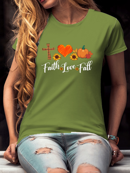 Faith Love Fall Women Tee
