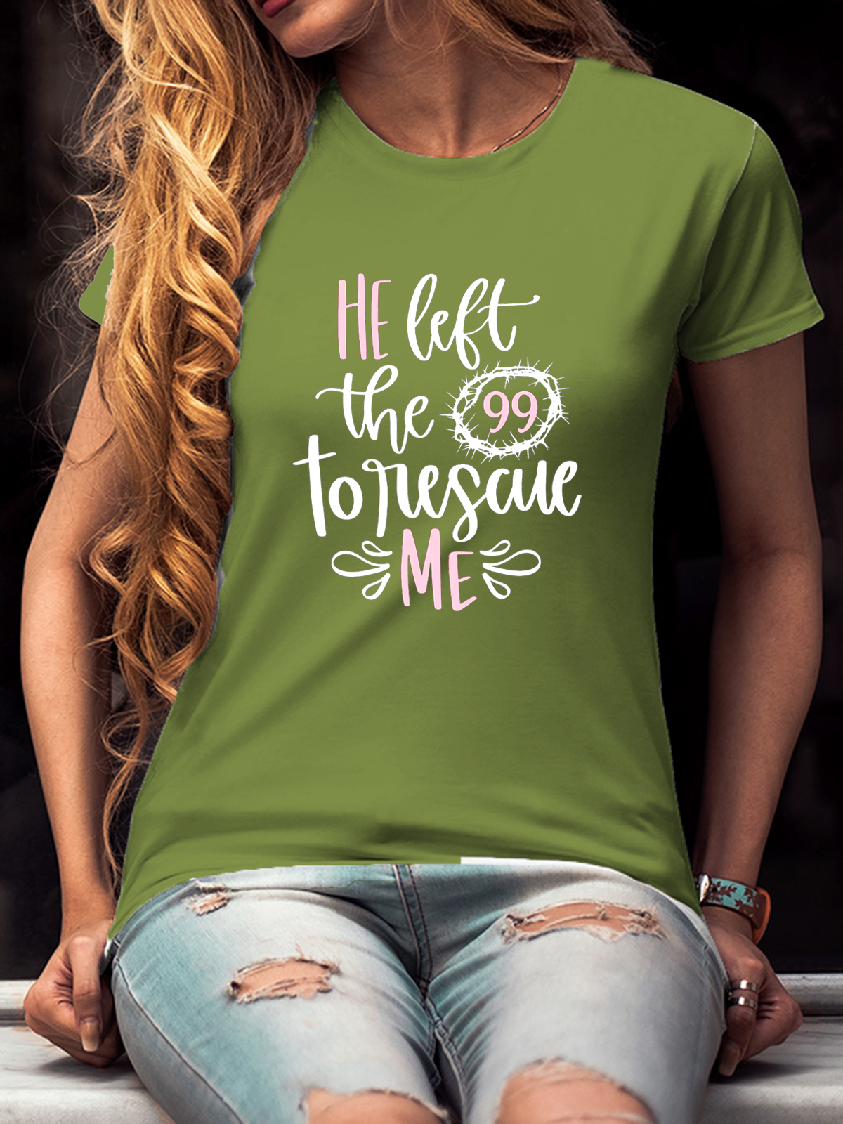 He Left the 99 to Rescue Me Women Tee