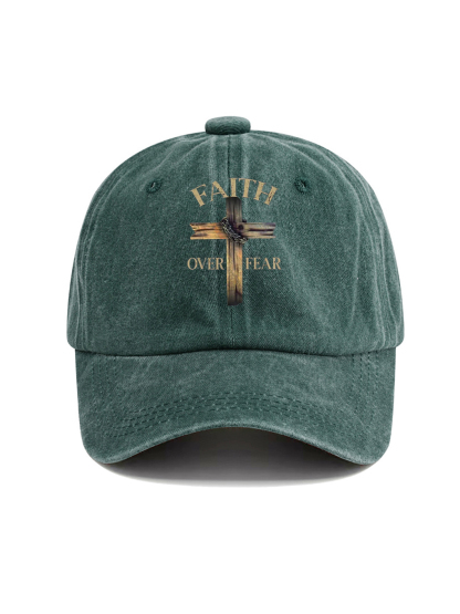 Faith Over Fear Washed Hat