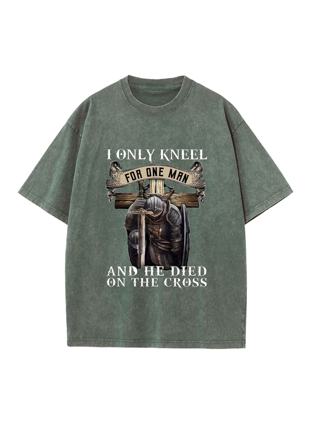 I Only Kneel for One Man Washed T-shirt